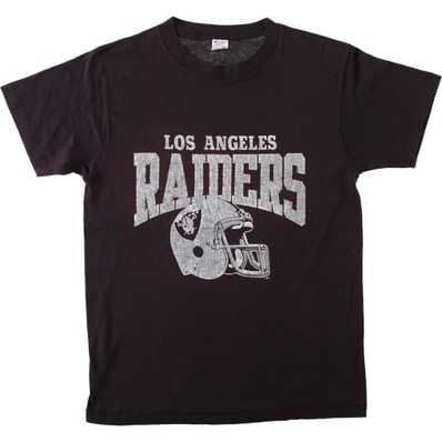 古着 80年代 チャンピオン Champion トリコタグ NFL LOS ANGELES RAIDERS ロサンゼルスレイダース スポーツTシャツ USA製 レディースL相当 ヴィンテージ/eaa641945