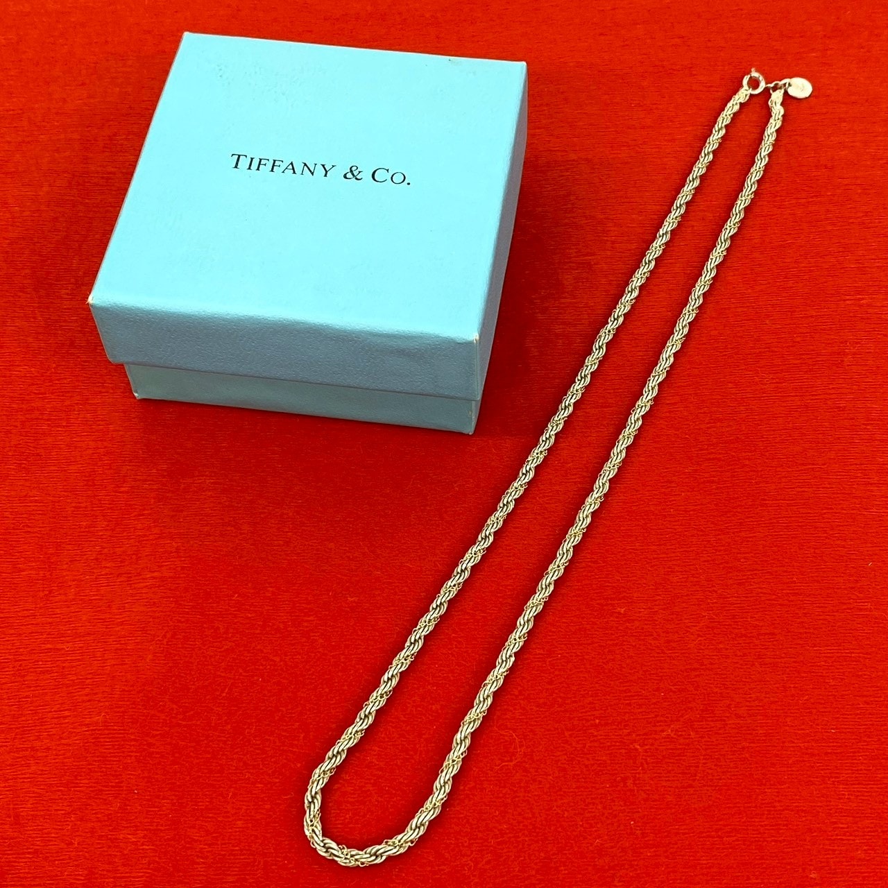 TIFFANY&Co. ティファニー ツイストロープ チェーン ネックレス シルバー925 K14イエローゴールド ネックレス シルバー
 32919