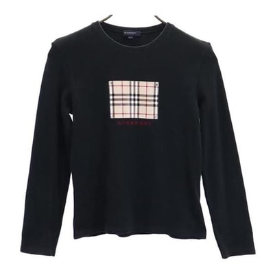 BURBERRY バーバリー 三陽商会 日本製 長袖 Tシャツ 160A ブラック系 ロンT