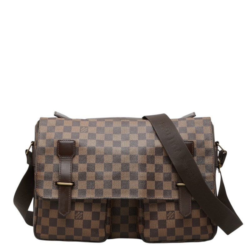 ルイ ヴィトン ダミエ ブロードウェイ ハンドバッグ ショルダーバッグ 2WAY N42270 ブラウン PVC レザー メンズ LOUIS VUITTON 中古