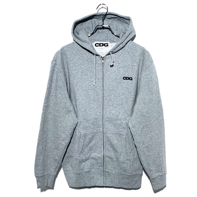 COMME des GARCONS CDG Full Zip Hooded Sweatshirt "Grey"