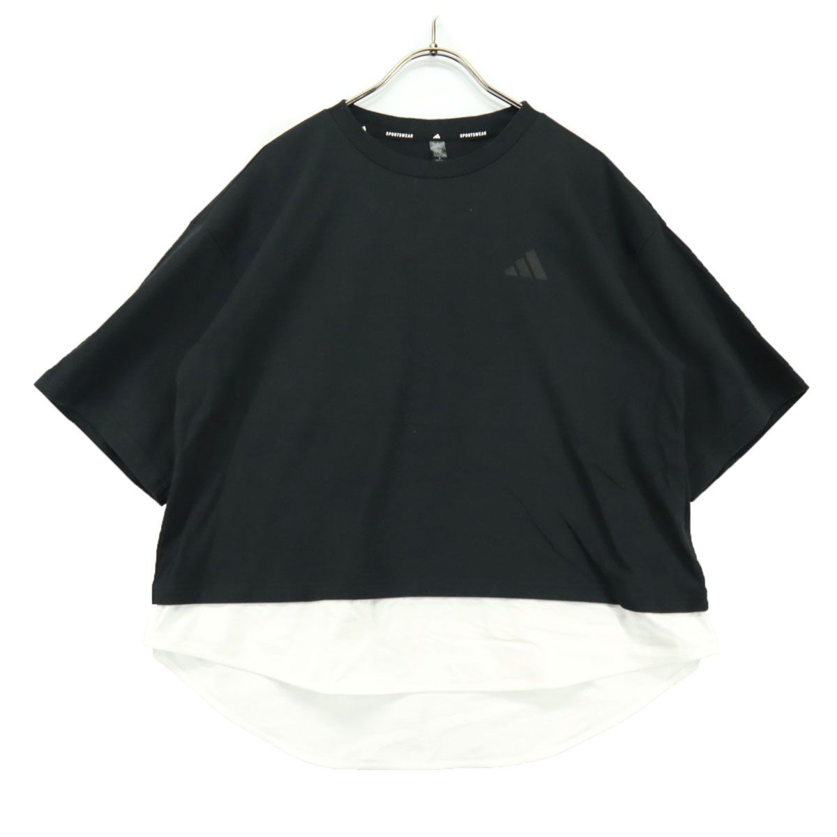 美品 adidas ゴルフ 半袖 ハーフジップ ポロシャツ