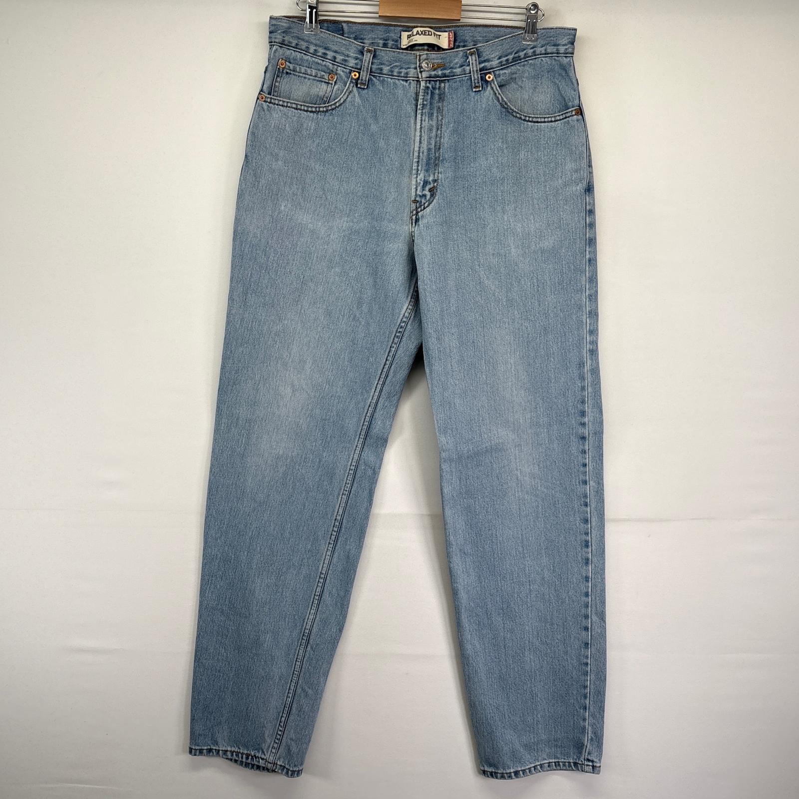 古着 リーバイス Levi's デニムパンツ 550 テーパード ロング丈 ジーンズ ジーパン 長ズボン 5ポケット w36 L36 ブルー メンズ