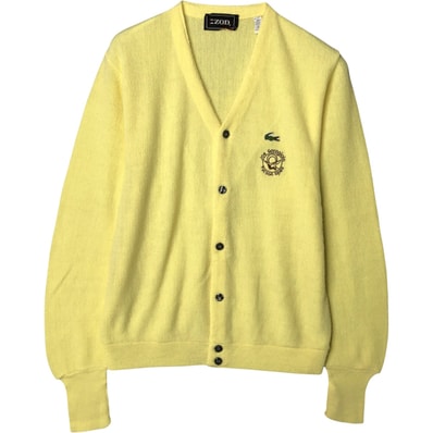 古着 70~80年代 ラコステ LACOSTE IZOD アクリルニットカーディガン メンズM相当 ヴィンテージ/eaa584626