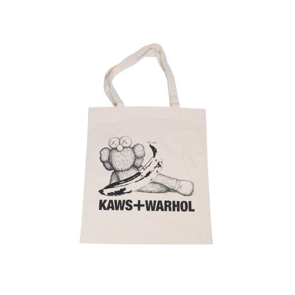 UNIQLO ユニクロ x KAWS カウズ x WARHOL ウォーホル ノベルティトートバッグ トート ホワイト
