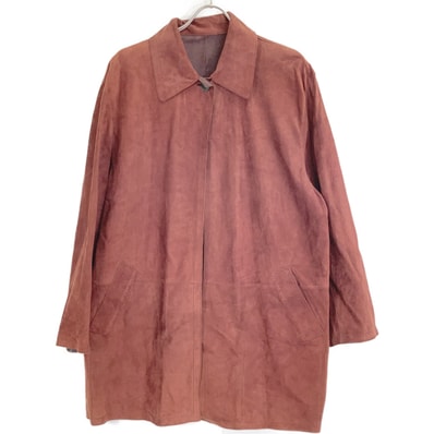 ロエベ ボルドー 18147 リバーシブルレザーコート 42