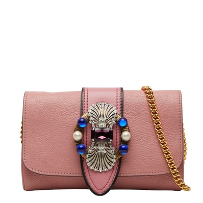 ミュウミュウ マドラス チェーン ショルダーバッグ 5BH017 ピンク レザー レディース MIUMIU 【中古】