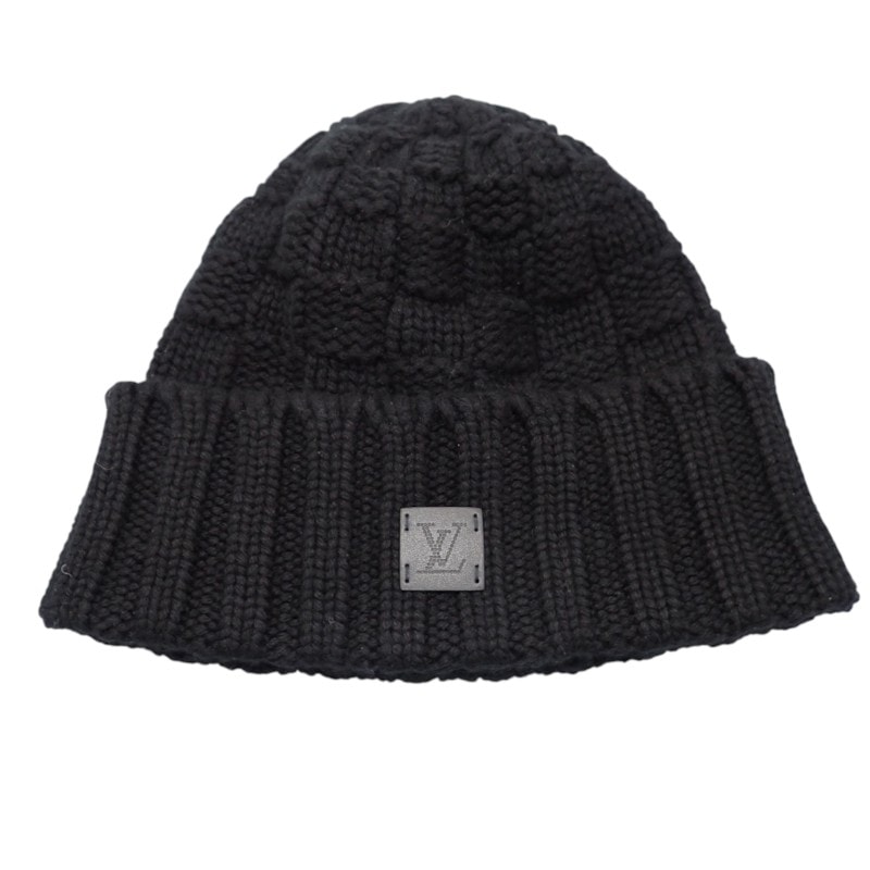 ルイヴィトン LOUIS VUITTON ボネ・ヘルシン ビーニー M74405 ニットキャップ カシミヤ ブラック メンズ【中古】【ABランク】