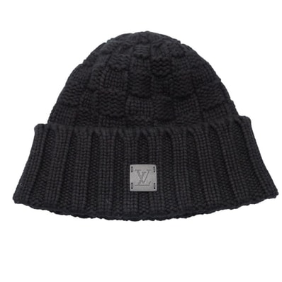 ルイヴィトン LOUIS VUITTON ボネ・ヘルシン ビーニー M74405 ニットキャップ カシミヤ ブラック メンズ【中古】【ABランク】