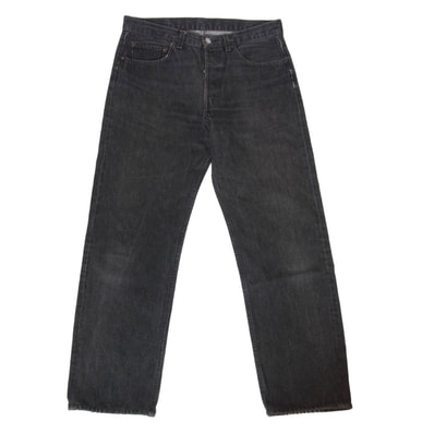 Levi's リーバイス ユーロリーバイス 501 ブラックデニム パンツ ジーンズ ブラック系 33【中古】