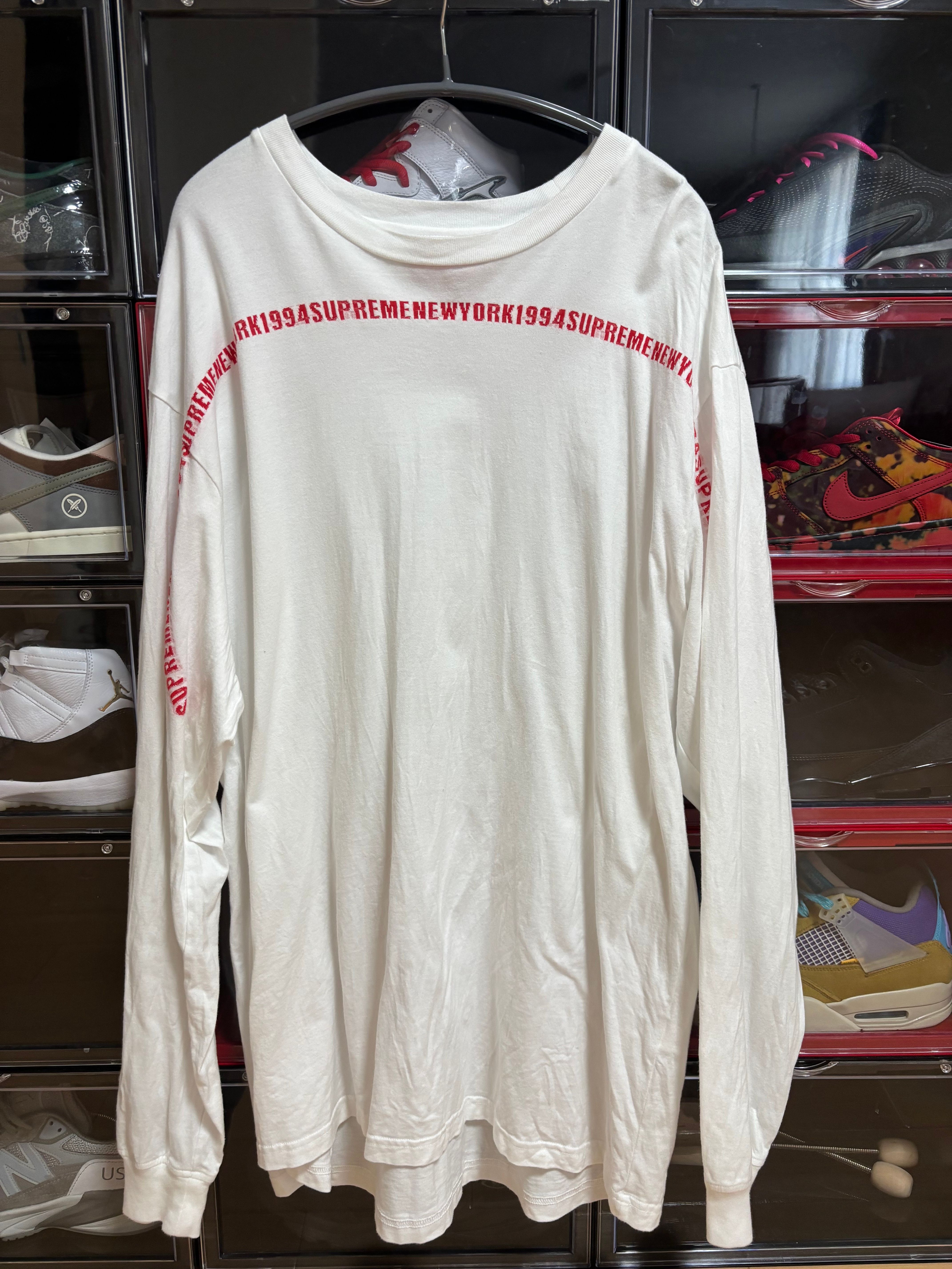 Supreme Intarsia Stripe L/S Top "White"