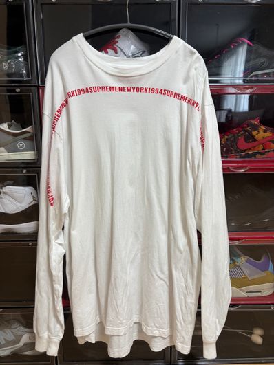 Supreme Intarsia Stripe L/S Top "White"