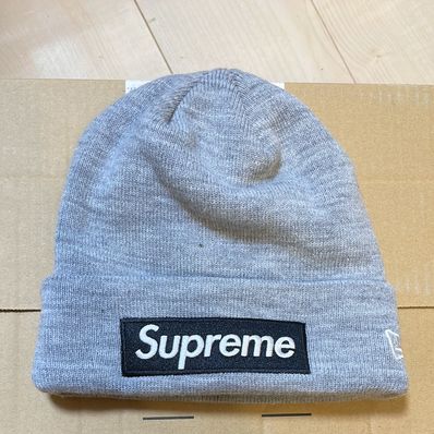 Supreme New Era Box Logo Beanie "Heather Grey"