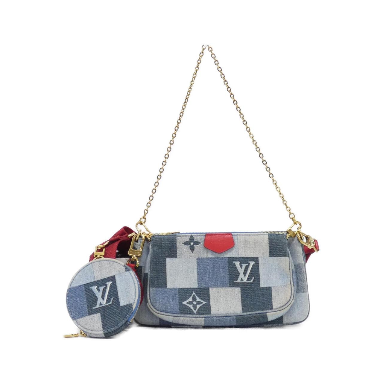 ルイヴィトン デニム モノグラム ミュルティ ポシェット アクセソワール M44990 ショルダーバッグ
