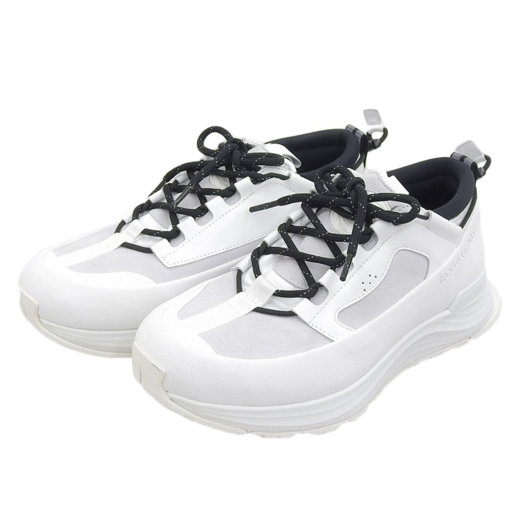 カナダグース 新品同様 Glacier Trail Sneaker グレーシャートレイルスニーカー リップストップナイロン スエード 白 6 7785W 6(US)