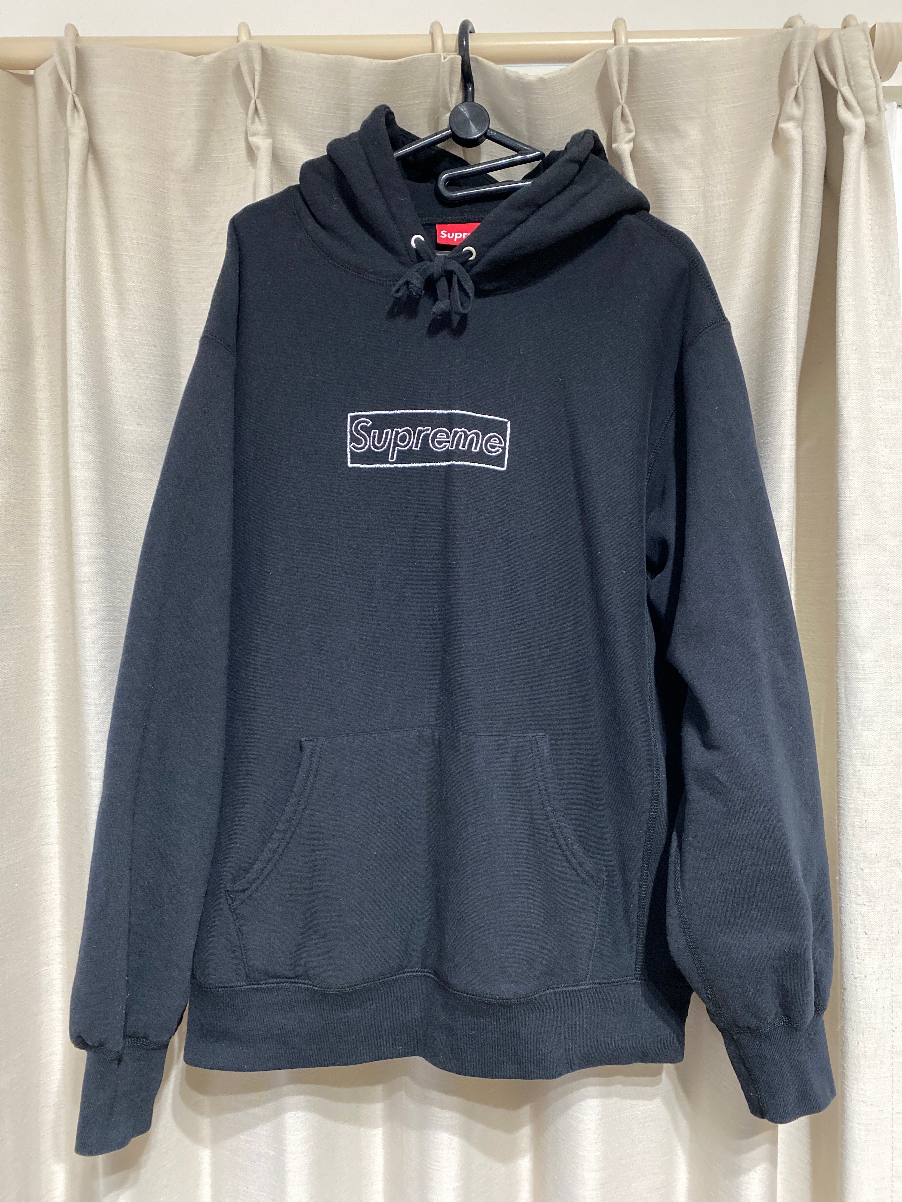 Supreme KAWS Chalk Logo Hooded Sweatshirt "Black"(2021)