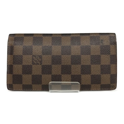 LOUIS VUITTON ルイヴィトン ダミエ ポルトフォイユ・ブラザ 二つ折り長財布 N60017 ブラウン TS1132