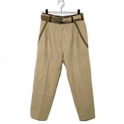 sacai 21AW Wool Melton Pants "Beige/Khaki"