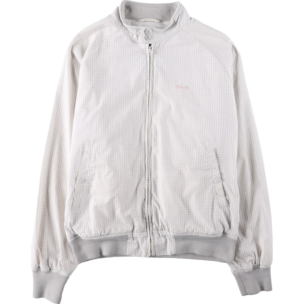 古着 ショット SCHOTT チェック柄 ハリントンジャケット スイングトップ メンズL相当/eaa668504