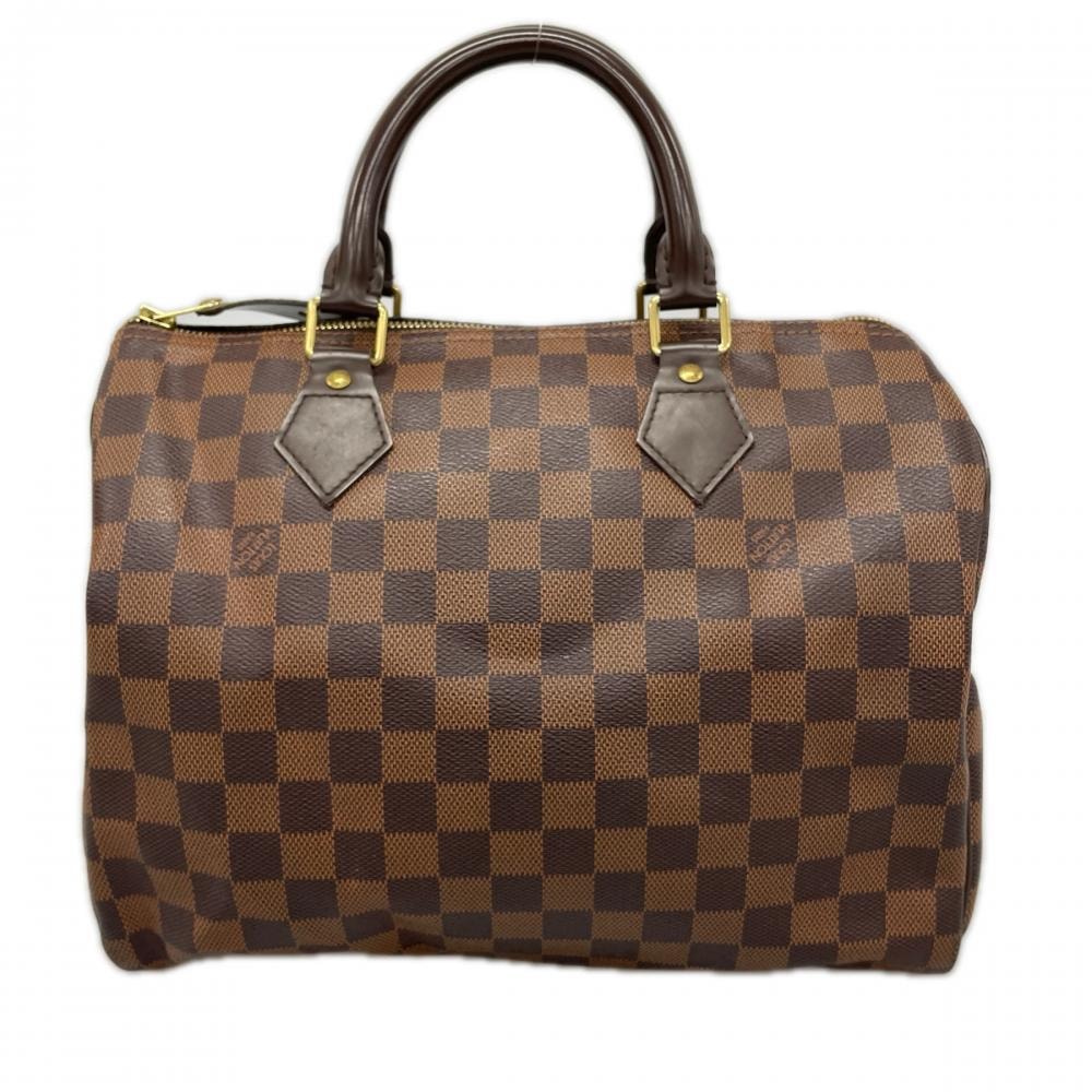 LOUIS VUITTON ルイヴィトン ハンドバッグ ダミエ・エベヌ スピーディ30 N41531 ダミエキャンバス    ブラウン 茶 ゴールド金具 レディース【中古品】