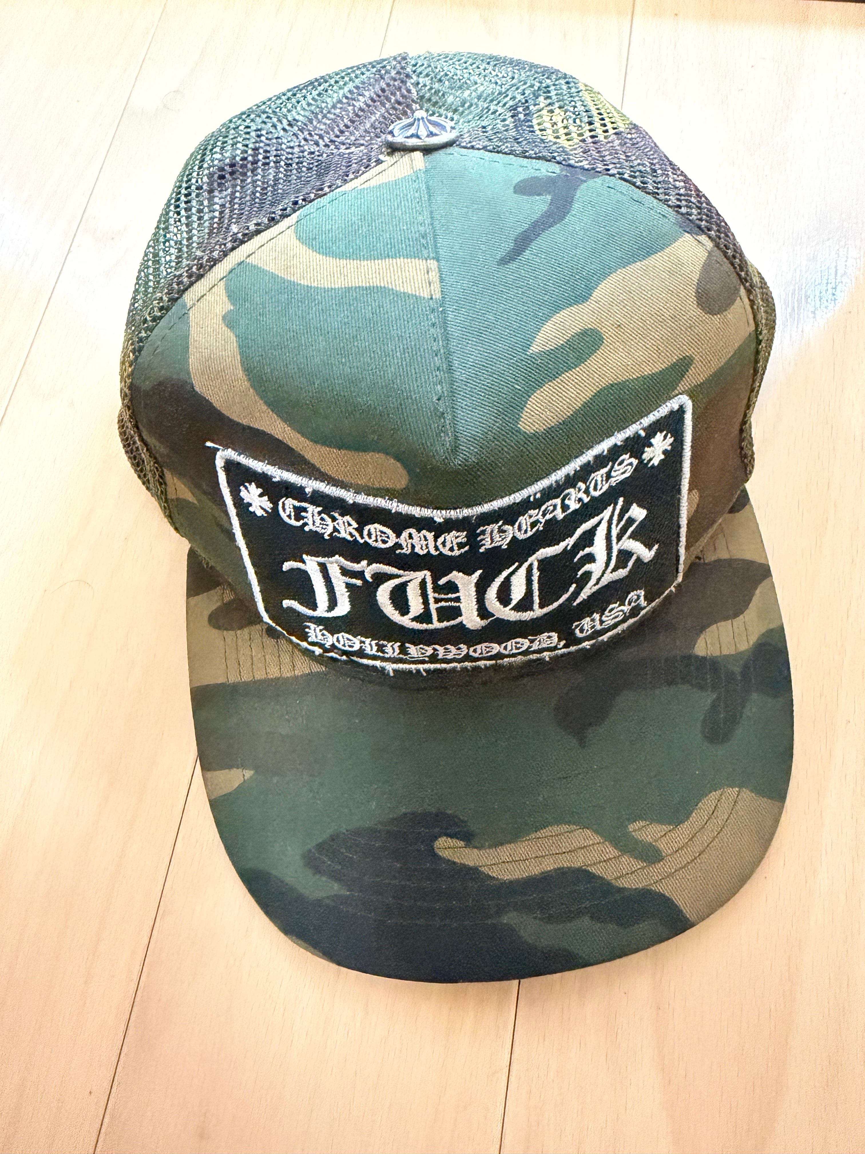 Chrome Hearts Tracker Cap Fuck Camouflage "Green/Brown"