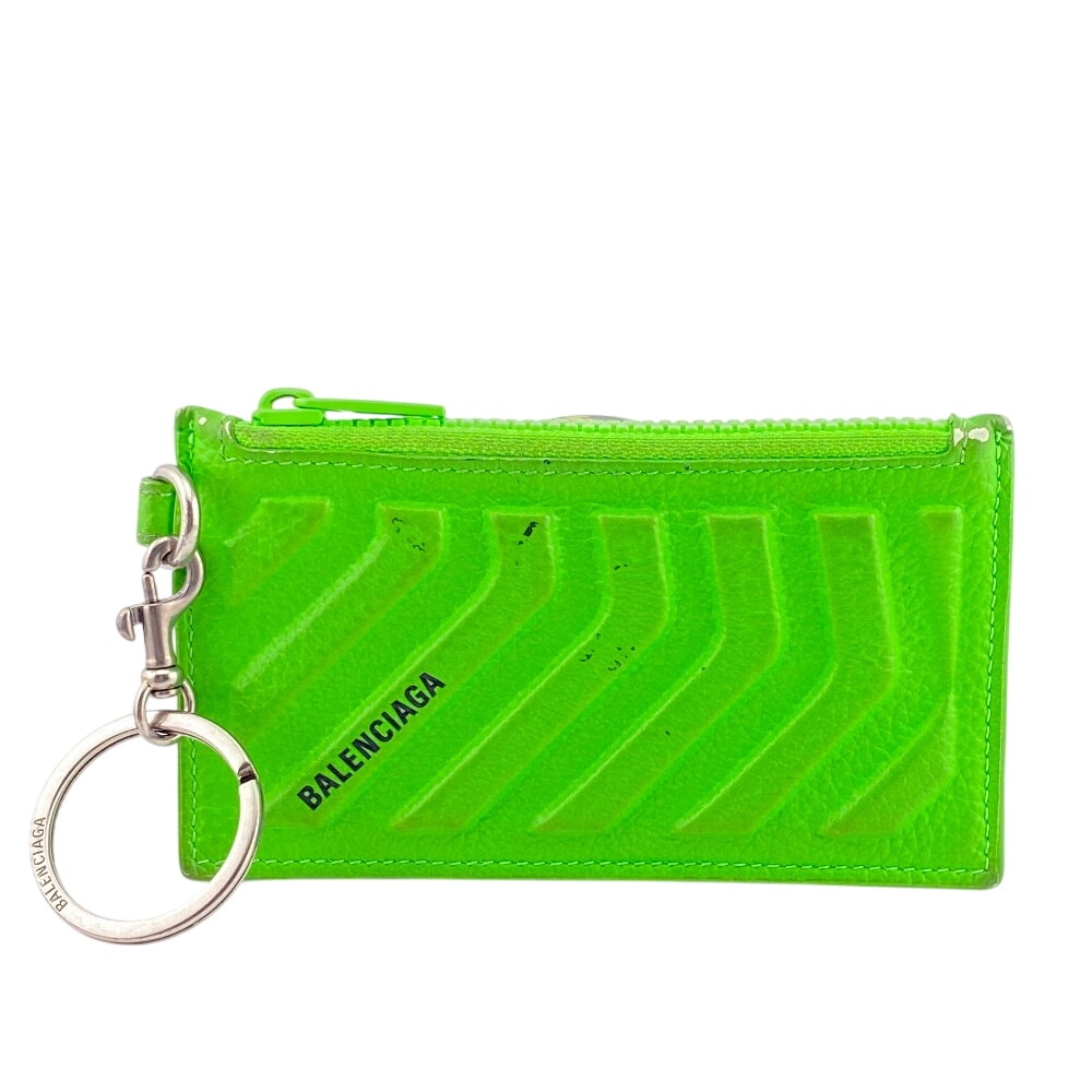 バレンシアガ BALENCIAGA コインケース キーリング付き フラグメント 683425 グリーン