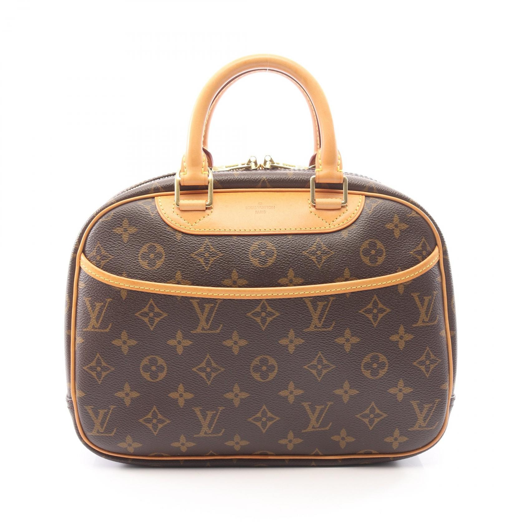 ルイ・ヴィトン LOUIS VUITTON トゥルーヴィル ハンドバッグ バッグ PVCコーティングキャンバス レザー モノグラム レディース ブラウン系 M42228 【中古】