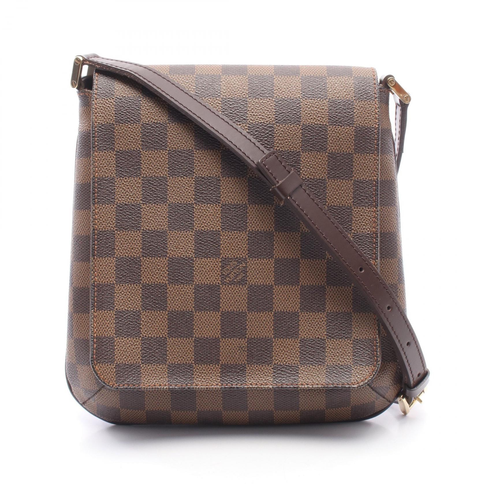 ルイ・ヴィトン LOUIS VUITTON ミュゼットサルサ ロングストラップ ショルダーバッグ バッグ PVCコーティングキャンバス レザー ダミエ エベヌ レディース ブラウン系 N51300 【中古】