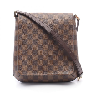 ルイ・ヴィトン LOUIS VUITTON ミュゼットサルサ ロングストラップ ショルダーバッグ バッグ PVCコーティングキャンバス レザー ダミエ エベヌ レディース ブラウン系 N51300 【中古】