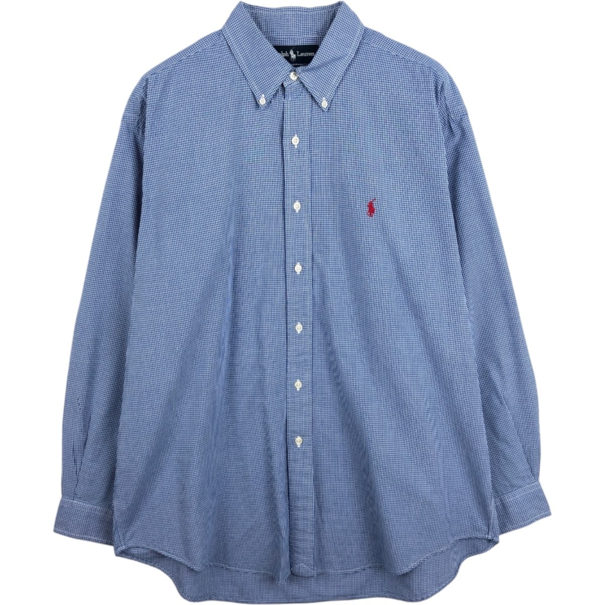 古着 ラルフローレン Ralph Lauren BLAIRE ギンガムチェック 長袖 ボタンダウンチェックシャツ メンズL相当/eaa678026