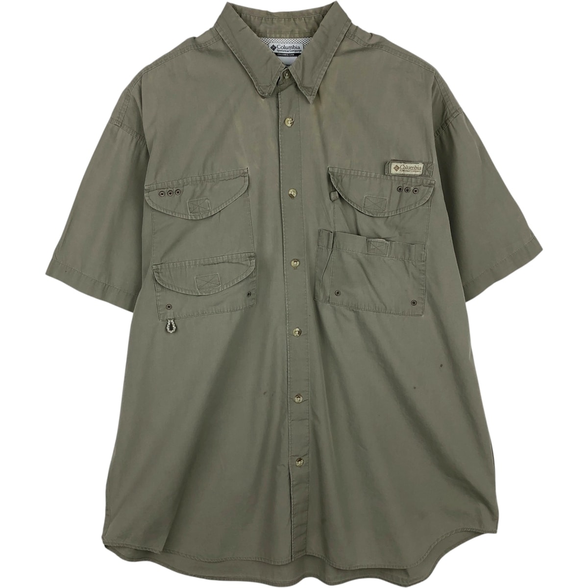 古着 コロンビア Columbia 隠しボタンダウン 半袖 フィッシングシャツ メンズXL相当/eaa634633