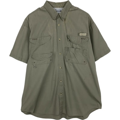 古着 コロンビア Columbia 隠しボタンダウン 半袖 フィッシングシャツ メンズXL相当/eaa634633