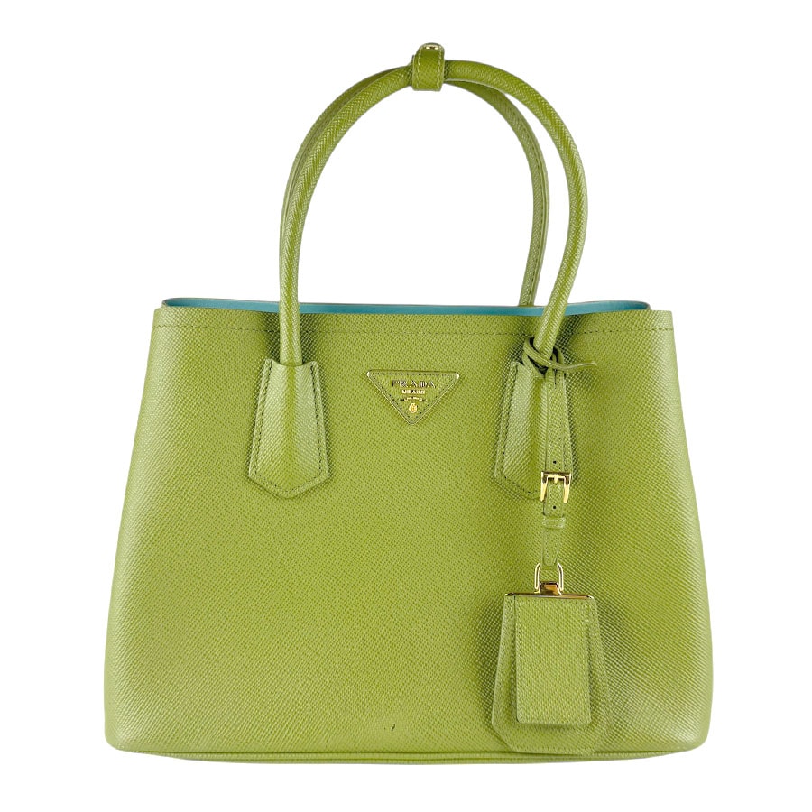 プラダ PRADA ハンドバッグ ショルダーバッグ レザー Matcha ゴールド レディース【中古】 z8618