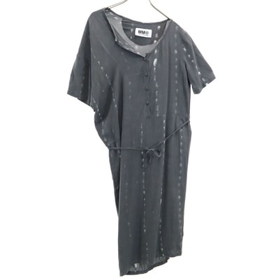 MM6 エムエムシックス イタリア製 半袖 変形 ワンピース 36 チャコールグレー Maison Martin Margiela マルジェラ