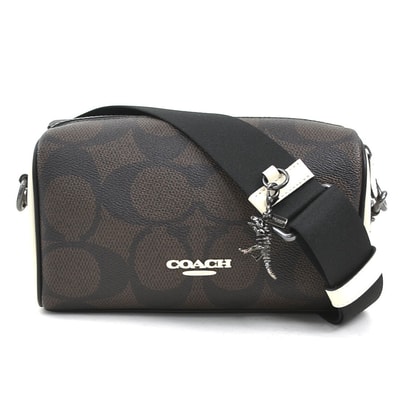 コーチ COACH ショルダーバッグ シグネチャー レザー ブラウン/アイボリー レディース【中古】 r11213k