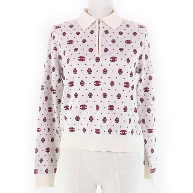 極美品 シャネル
ニット アイボリー ピンク レディース 36 P74276K10699