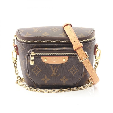 ルイ・ヴィトン LOUIS VUITTON ミニ バムバッグ ハンドバッグ バッグ PVCコーティングキャンバス レザー モノグラム レディース ブラウン系 M82335 【中古】