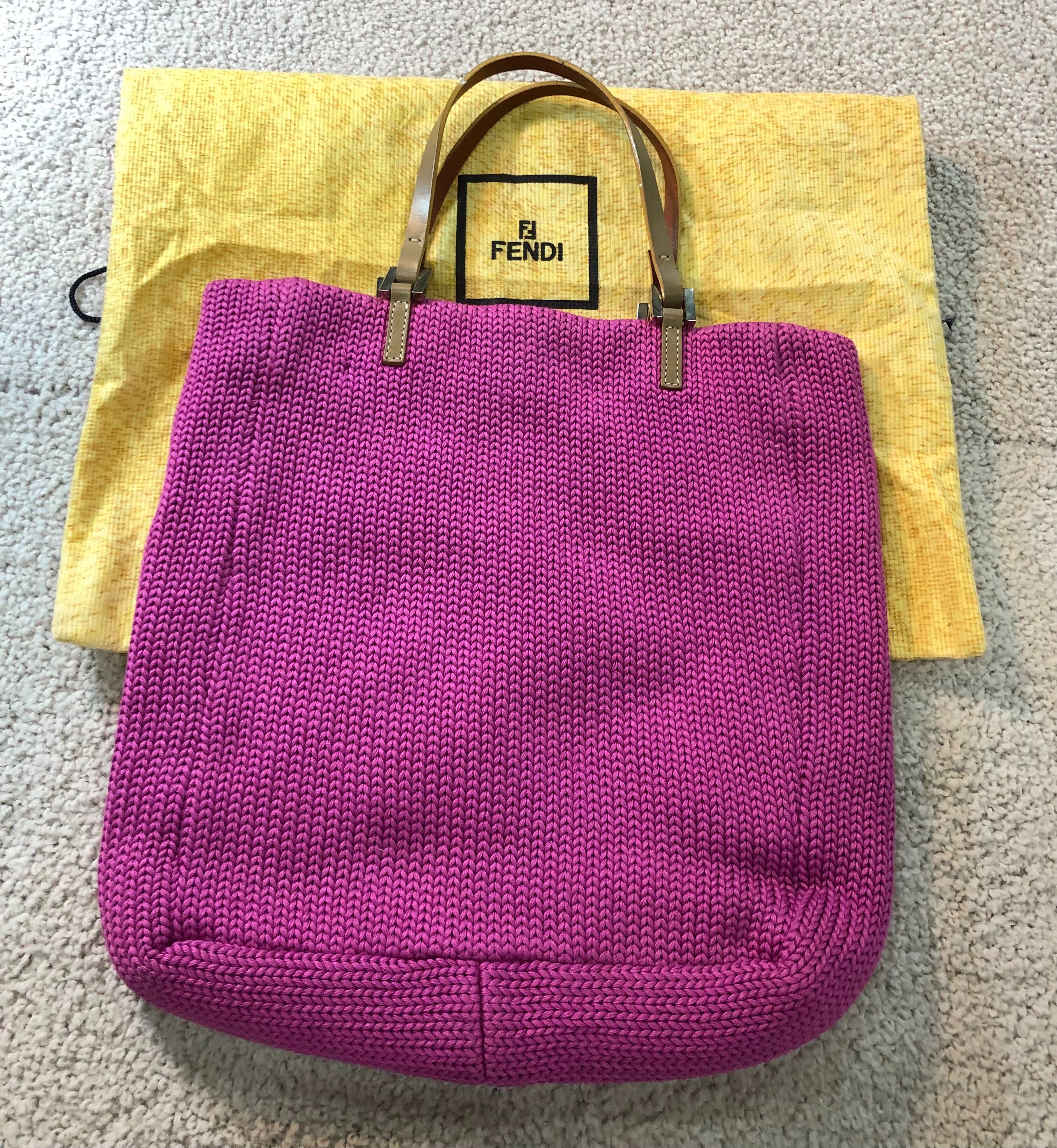 FENDI Knit Bag "Purple"