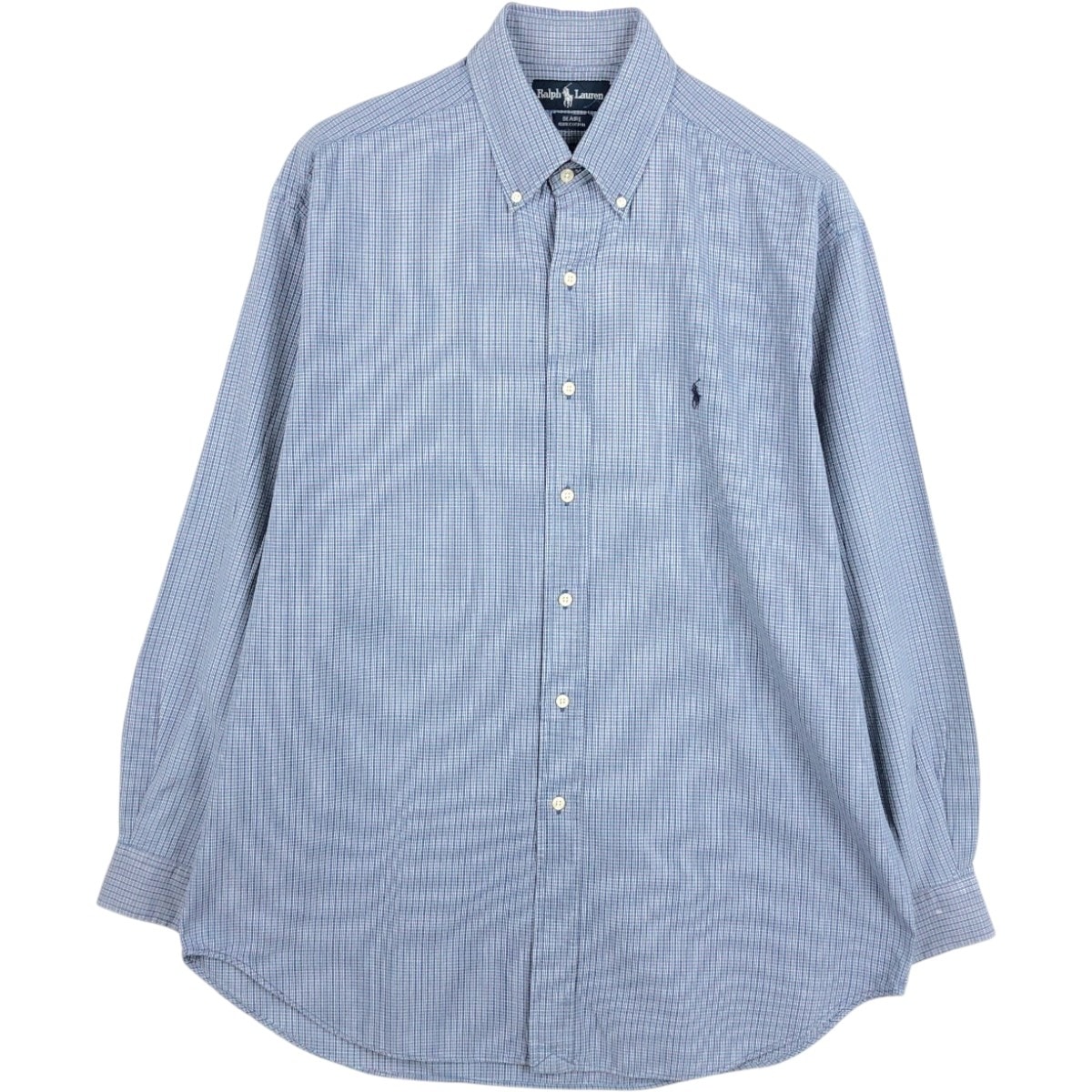 古着 ラルフローレン Ralph Lauren BLAIRE 長袖 ボタンダウンチェックシャツ メンズL相当/eaa675378