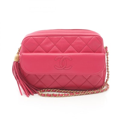 シャネル CHANEL マトラッセ ショルダーバッグ バッグ ラムスキン(羊革) レディース ピンク系 【中古】
