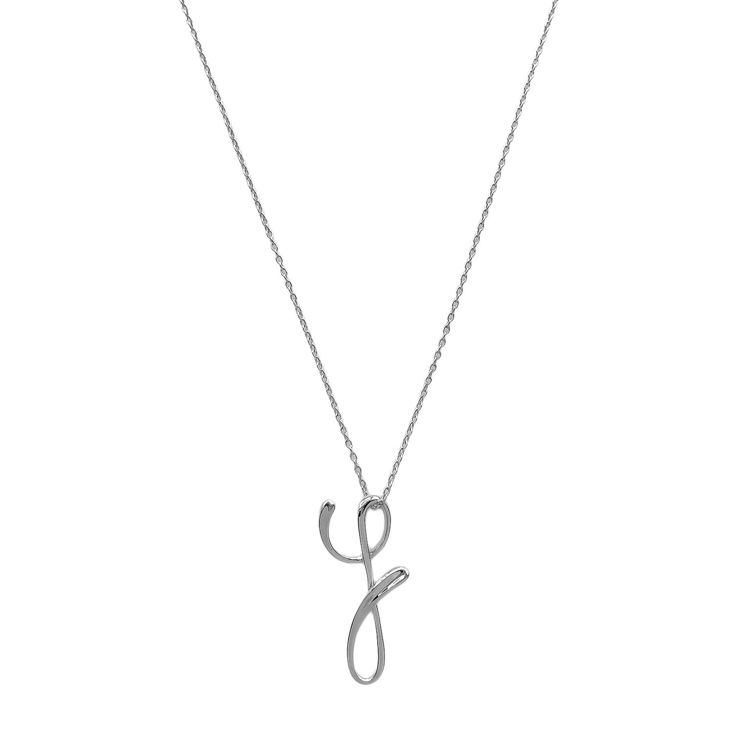 TIFFANY&Co. ティファニー レター Y イニシャル ネックレス
 エルサペレッティ SV925 シルバー 新品仕上済 ユニセックス
 【中古】
