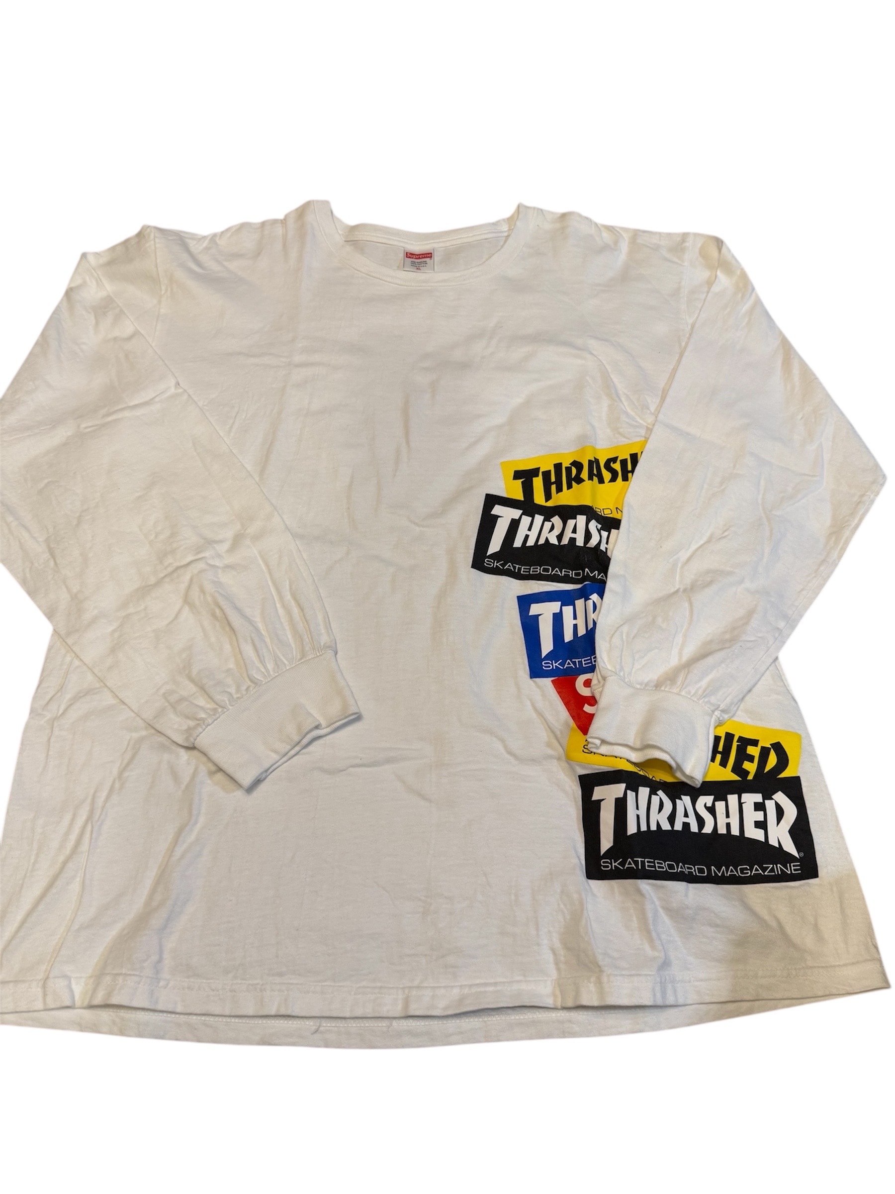 シュプリーム スラッシャー マルチ ロゴ L/S Tシャツ "ホワイト"