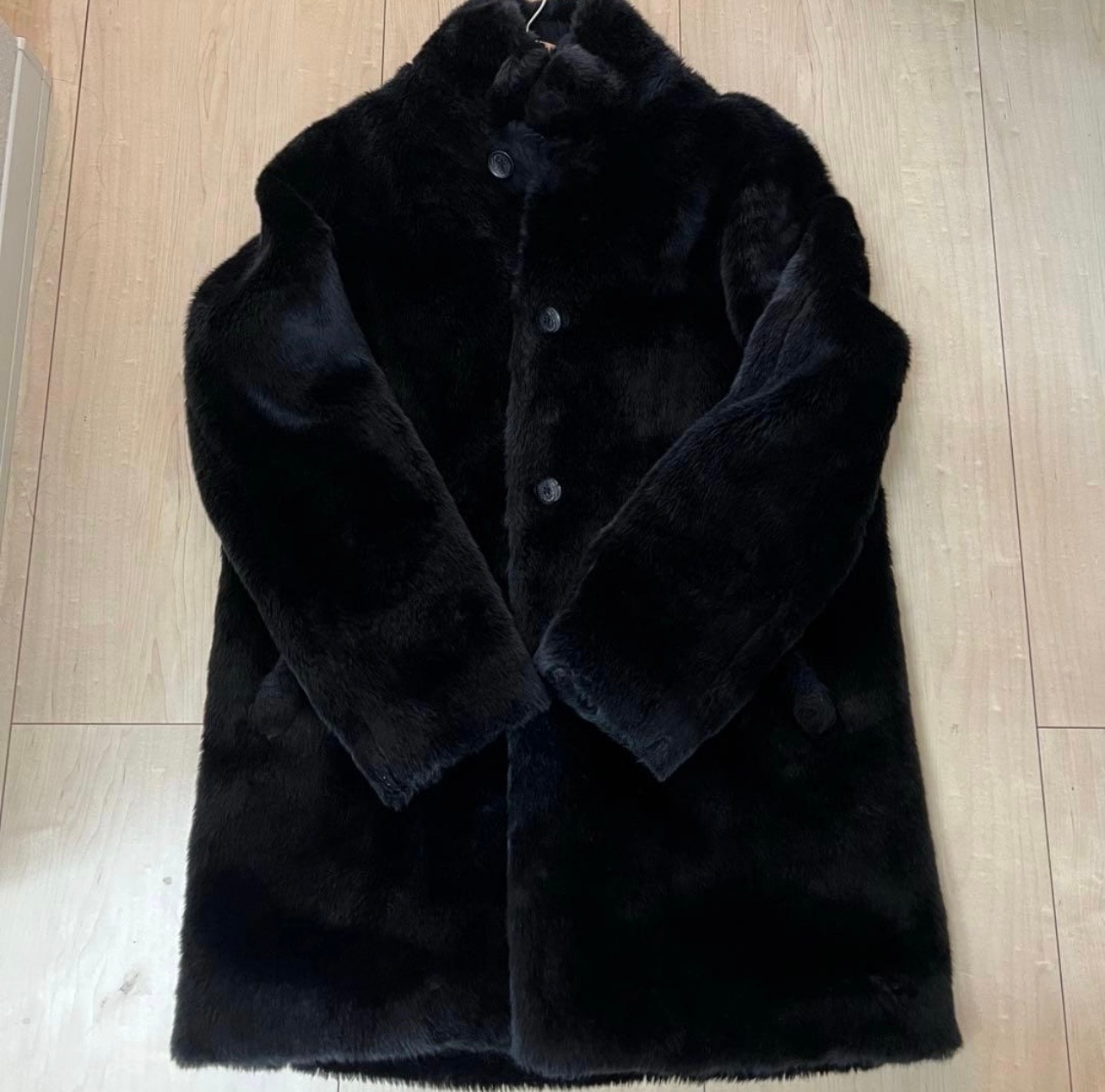 Supreme x HYSTERIC GLAMOUR Fuck You Faux Fur Coat "Black"