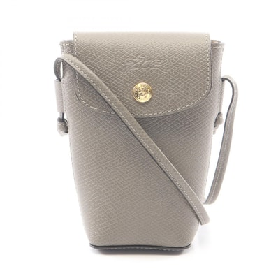 ロンシャン Longchamp EPURE エピュレ スマホケース アイフォンケース ショルダーバッグ バッグ レザー レディース グレー系 34193HYZP55 【新品】