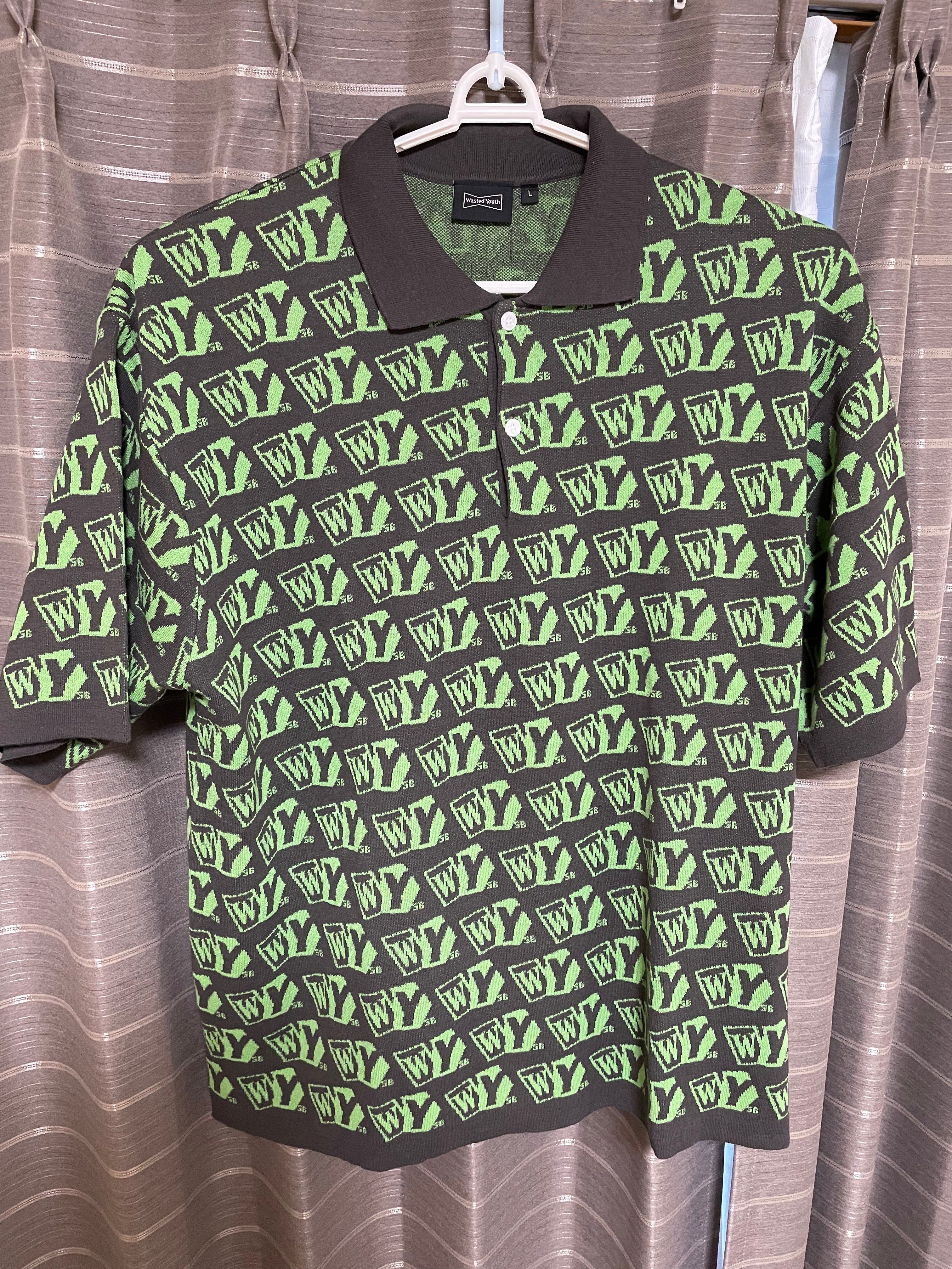 wasted youth ニットポロシャツ