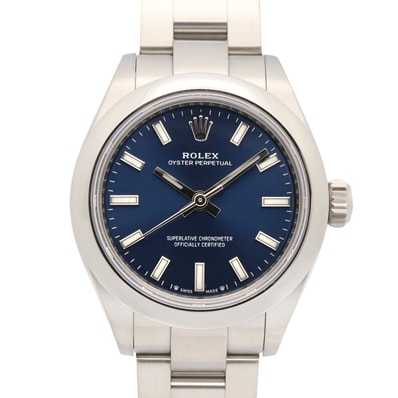 ロレックス ROLEX オイスター パーペチュアル ランダム番 腕時計 時計 ステンレススチール レディース ブルー系 バー 276200 【中古】