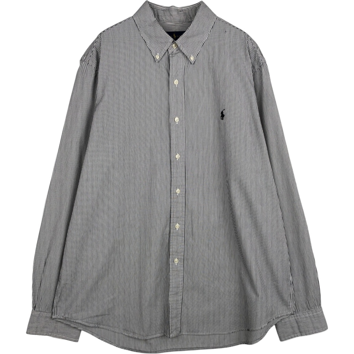 古着 ラルフローレン Ralph Lauren 長袖 ボタンダウンストライプシャツ メンズXL相当/eaa629000