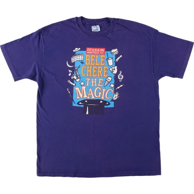 古着 90年代 ヘインズ Hanes BEEFY-T 青タグ プリントTシャツ USA製 メンズXL相当 ヴィンテージ/eaa642224