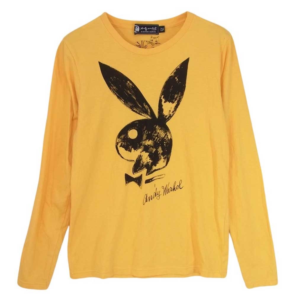HYSTERIC GLAMOUR ヒステリックグラマー カットソー 0443CL05 ANDY WARHOL アンディ ウォーホル PLAY BOY カットソー イエロー系 S【中古】