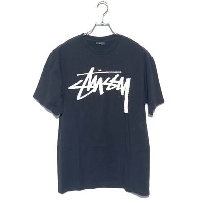 STUSSY crack logo Tee Black
